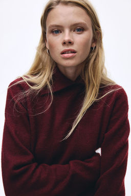 H&M - Women Red Polo-Neck Jumper