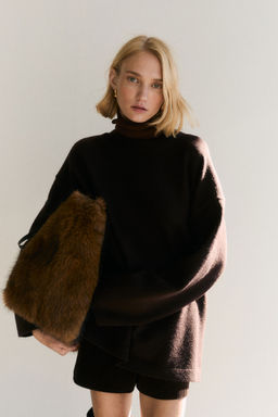 H&M - Women Brown Oversized Jumper