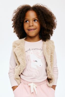 H&M - Girls Multi-Color Printed Jersey Top