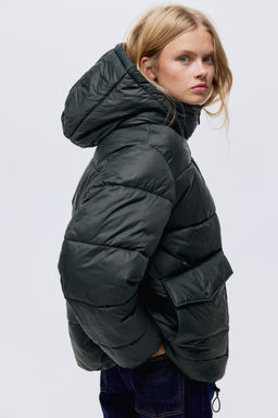 H&M - Women Green Oversized Puffer Jacket
