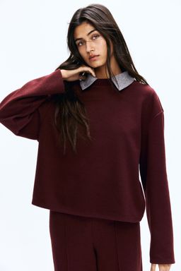 H&M - Women Red Oversized Sweatshirt