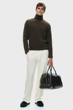 H&M - Men Green Regular Fit Polo-Neck Jumper