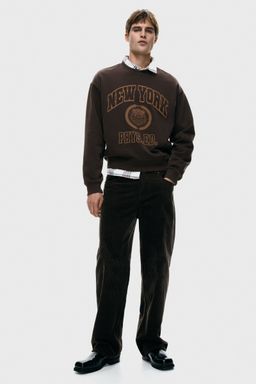 H&M - Men Brown Loose Fit Sweatshirt