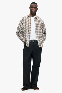 H&M - Men Brown Relaxed Fit Cotton Shirt