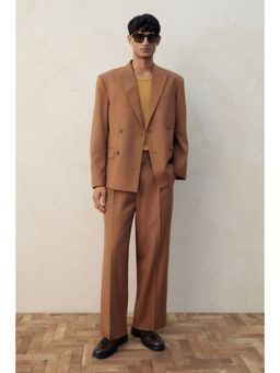 H&M - Men Brown Regular Fit Suit Trousers
