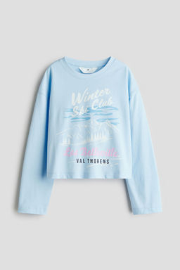 H&M - Girls Blue Loose-Fit Top