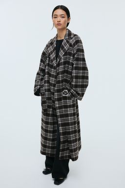 H&M - Women Brown Belted Maxi Coat