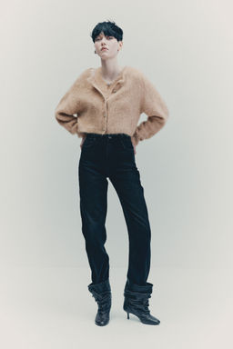 H&M - Women Beige Alpaca-Blend Cardigan