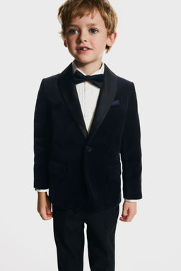 H&M - Boys Blue Velvet Tuxedo Jacket