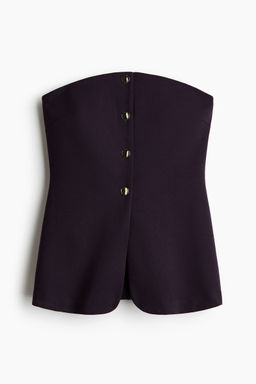 H&M - Women Purple Ponte Di Roma Bandeau Waistcoat