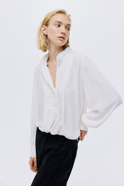 H&M - Women White Frill-Trimmed Blouse