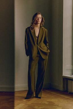 H&M - Women Green Single-Breasted Blazer