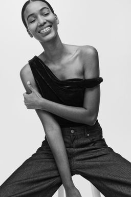 H&M - Women Green One-Shoulder Top