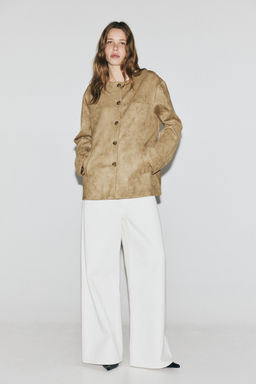H&M - Women Beige Napped Jacket