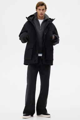 H&M - Men Black Water-Repellent Padded Parka