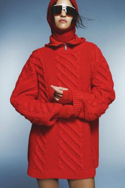 H&M - Women Red Wool-Blend Jumper