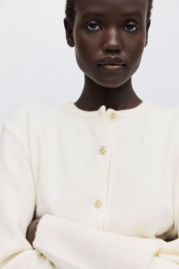 H&M - Women White Fine-Knit Cardigan