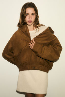 H&M - Women Beige Napped Jacket