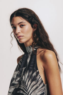 H&M - Women Black Halterneck Top