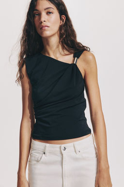 H&M - Women Black Draped Top