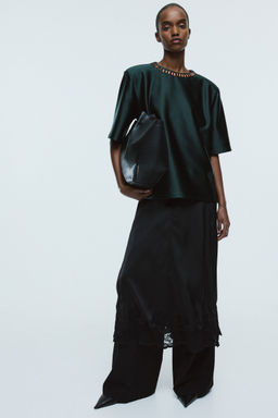 H&M - Women Green Shoulder-Pad Top