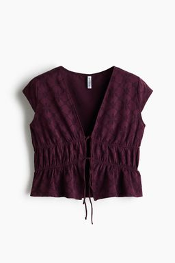 H&M - Women Red Tie-Front Top