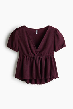 H&M - Women Red Crinkled Jersey Top