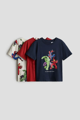 H&M - Boys 3-Pack Printed T-Shirts