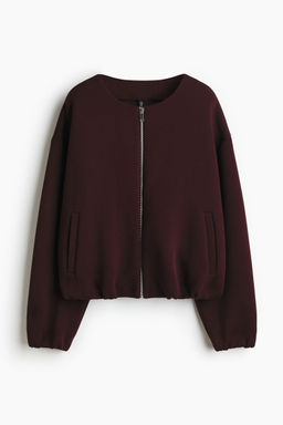 H&M - Women Red Scuba Zip-Through Sweatshirt