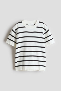 H&M - Boys White Fine-Knit Cotton T-Shirt