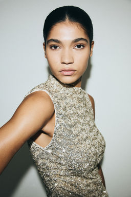 H&M - Women Gold Sequined Top