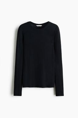 H&M - Women Black Wool-Blend Top
