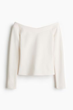 H&M - Women White Off-The-Shoulder Top