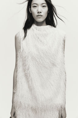 H&M - Women White Fringed Top