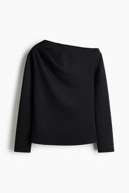 H&M - Women Black Asymmetric Top