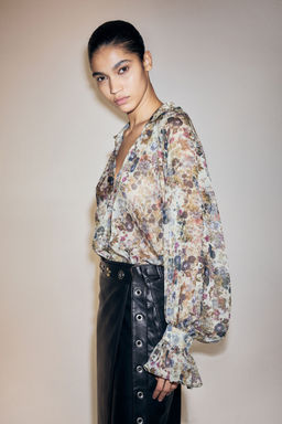 H&M - Women White Sheer Blouse