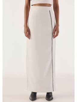 Néant - White Contrast Elemental Tailored Skirt