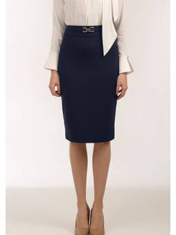 Néant - Black Buckle Belt Contour Skirt