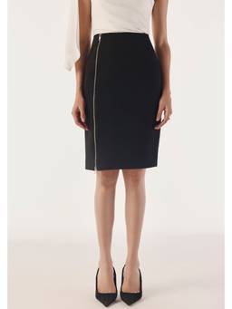 Néant - Black Zip-Up Pencil Slimming Skirt