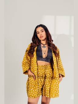Kaira By Nikita - Yellow Glow Shrug and Shorts