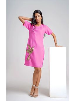 Galocher Clothing - Golden bird -Pink dress