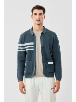 Snitch - Green Solid Full Sleeves Regular Casual Sweater for Men