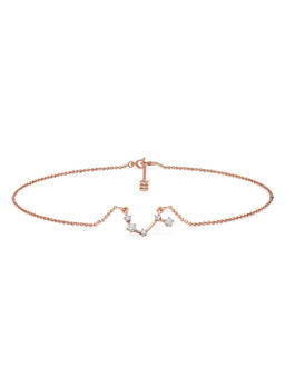 Candere by Kalyan Jewellers - Aries 18K Rose Gold and Diamond Anklet for Women