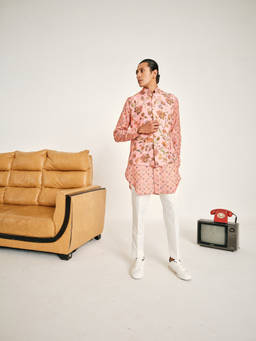 Project Bandi - Rose Sitara Kurta Pajama Set and Rose Caribbean Bandi