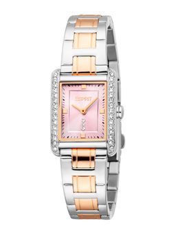 Esprit - Women Pointy Mesh Pink Rectangular Dial Analog Watch - ES1L512M0085 (M)