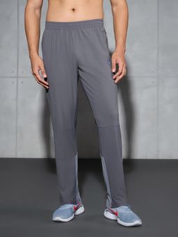 Technosport - Men Colorblock Straight Fit Sports Trackpant with DURACOOL+ - Grey