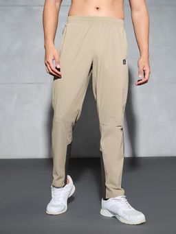 Technosport - Men Colorblock Straight Fit Sports Trackpant with DURACOOL+ - Khaki