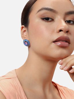 Sohi - Gold Plated Party Designer Stone Stud for Women