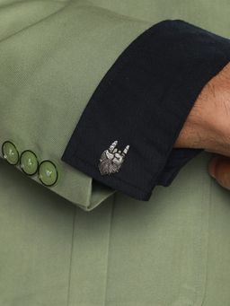 Priyaasi - Yo Beardo Silver-Plated Cufflinks for Men