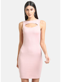 Kazo - Pink Mini Dress with Cut-Out Detail